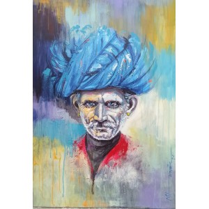 Hussain Chandio, 36 x 24 Inch, Acrylic on Canvas, Figurative Painting-AC-HC-192